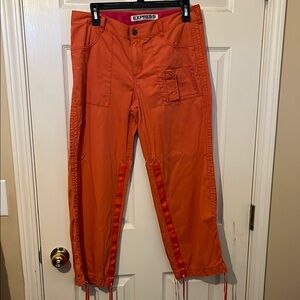 Express Orange Cargo Pants